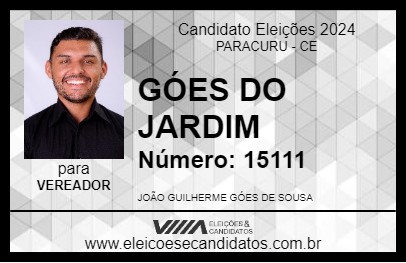 Candidato GÓES DO JARDIM 2024 - PARACURU - Eleições