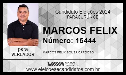 Candidato MARCOS FELIX 2024 - PARACURU - Eleições