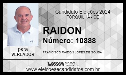 Candidato RAIDON 2024 - FORQUILHA - Eleições