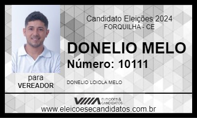 Candidato DONELIO MELO 2024 - FORQUILHA - Eleições