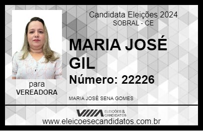 Candidato MARIA JOSÉ GIL 2024 - SOBRAL - Eleições