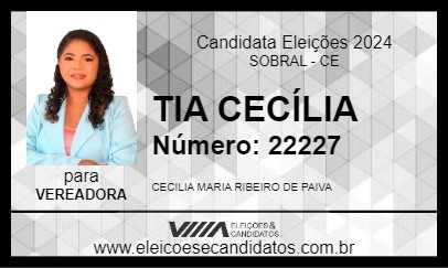 Candidato TIA CECÍLIA 2024 - SOBRAL - Eleições