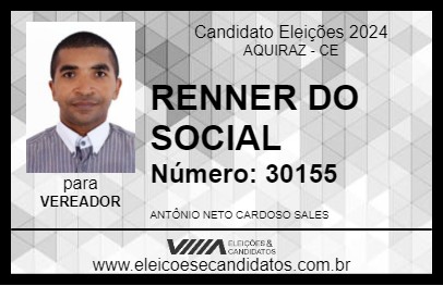 Candidato RENNER DO SOCIAL 2024 - AQUIRAZ - Eleições