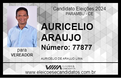 Candidato AURICELIO ARAUJO 2024 - PARAMBU - Eleições