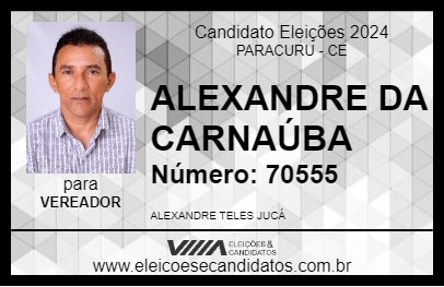 Candidato ALEXANDRE DA CARNAÚBA 2024 - PARACURU - Eleições