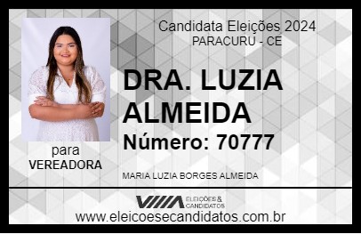 Candidato DRA. LUZIA ALMEIDA 2024 - PARACURU - Eleições