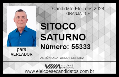 Candidato SITOCO SATURNO 2024 - GRANJA - Eleições