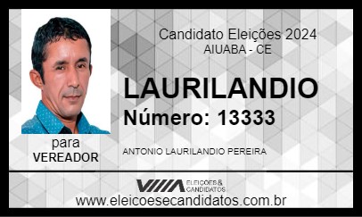 Candidato LAURILANDIO 2024 - AIUABA - Eleições