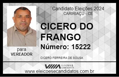 Candidato CICERO DO FRANGO 2024 - CARIRIAÇU - Eleições