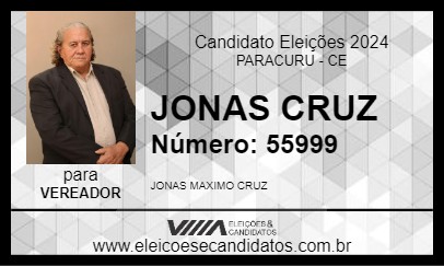 Candidato JONAS CRUZ 2024 - PARACURU - Eleições