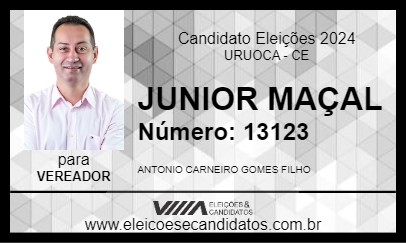 Candidato JUNIOR MAÇAL 2024 - URUOCA - Eleições