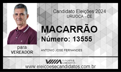 Candidato MACARRÃO 2024 - URUOCA - Eleições