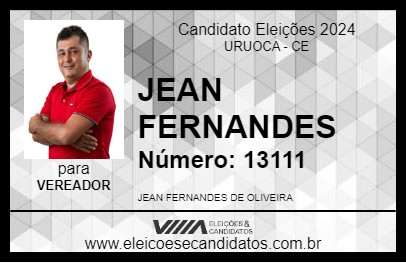 Candidato JEAN FERNANDES 2024 - URUOCA - Eleições