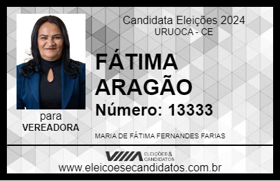 Candidato FÁTIMA ARAGÃO 2024 - URUOCA - Eleições