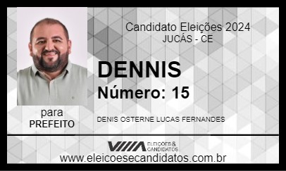 Candidato DENNIS 2024 - JUCÁS - Eleições