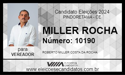 Candidato MILLER ROCHA 2024 - PINDORETAMA - Eleições