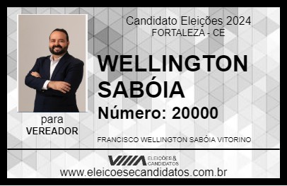 Candidato WELLINGTON SABÓIA 2024 - FORTALEZA - Eleições