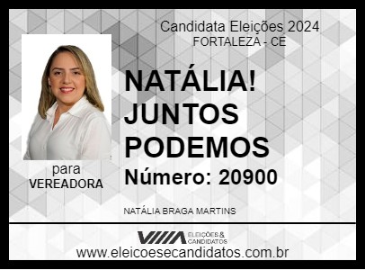 Candidato NATÁLIA! JUNTOS PODEMOS 2024 - FORTALEZA - Eleições