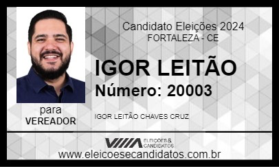 Candidato IGOR LEITÃO 2024 - FORTALEZA - Eleições