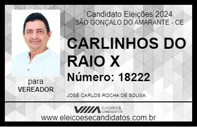 Candidato CARLINHOS DO RAIO X 2024 - SÃO GONÇALO DO AMARANTE - Eleições