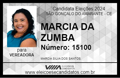 Candidato MARCIA DA ZUMBA 2024 - SÃO GONÇALO DO AMARANTE - Eleições