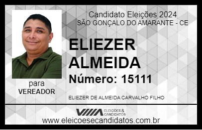 Candidato ELIEZER ALMEIDA 2024 - SÃO GONÇALO DO AMARANTE - Eleições