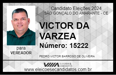 Candidato VICTOR DA VARZEA 2024 - SÃO GONÇALO DO AMARANTE - Eleições