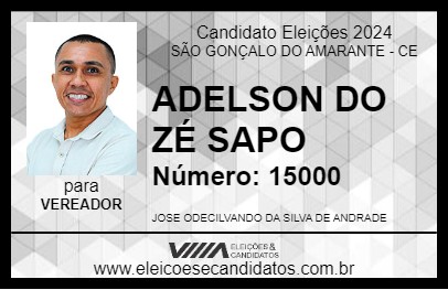 Candidato ADELSON DO ZÉ SAPO 2024 - SÃO GONÇALO DO AMARANTE - Eleições