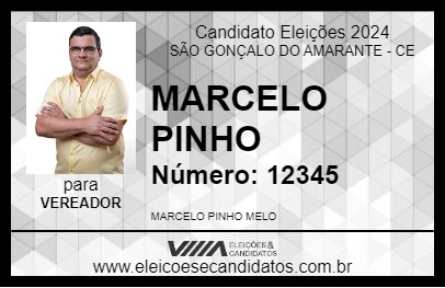 Candidato MARCELO PINHO 2024 - SÃO GONÇALO DO AMARANTE - Eleições