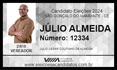 Candidato JÚLIO ALMEIDA 2024 - SÃO GONÇALO DO AMARANTE - Eleições