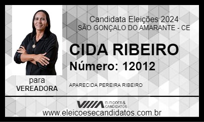 Candidato CIDA RIBEIRO 2024 - SÃO GONÇALO DO AMARANTE - Eleições