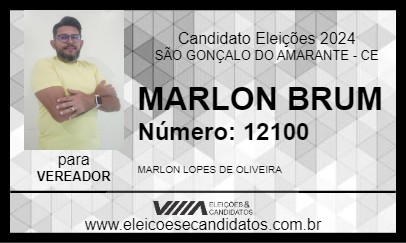 Candidato MARLON BRUM 2024 - SÃO GONÇALO DO AMARANTE - Eleições