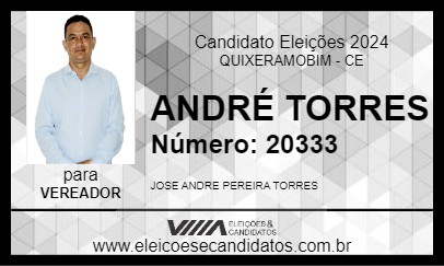 Candidato ANDRÉ TORRES 2024 - QUIXERAMOBIM - Eleições