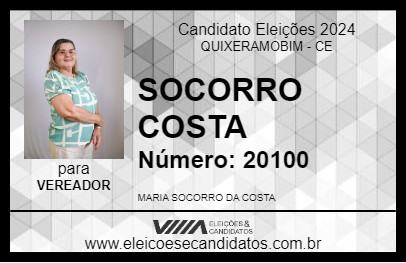 Candidato SOCORRO COSTA 2024 - QUIXERAMOBIM - Eleições