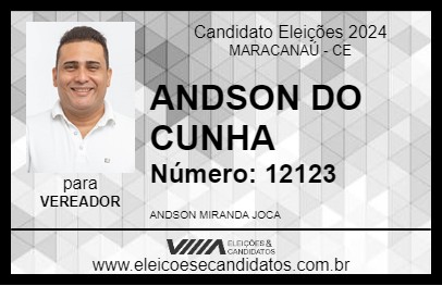 Candidato ANDSON CUNHA 2024 - MARACANAÚ - Eleições