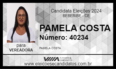 Candidato PAMELA COSTA 2024 - BEBERIBE - Eleições