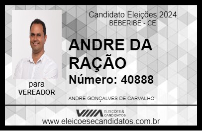 Candidato ANDRE DA RAÇÃO 2024 - BEBERIBE - Eleições