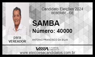 Candidato SAMBA 2024 - BEBERIBE - Eleições