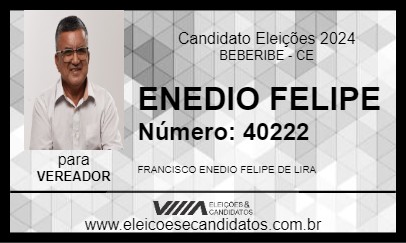 Candidato ENEDIO FELIPE 2024 - BEBERIBE - Eleições