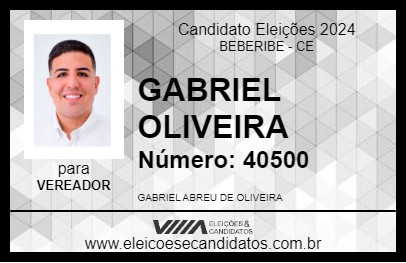 Candidato GABRIEL OLIVEIRA 2024 - BEBERIBE - Eleições