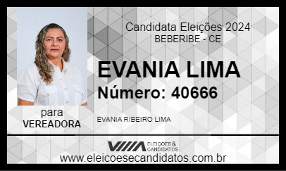 Candidato EVANIA LIMA 2024 - BEBERIBE - Eleições