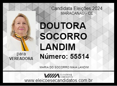 Candidato DOUTORA SOCORRO LANDIM 2024 - MARACANAÚ - Eleições