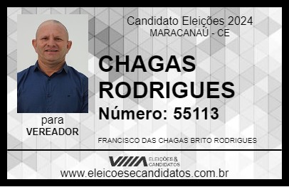 Candidato CHAGAS RODRIGUES 2024 - MARACANAÚ - Eleições