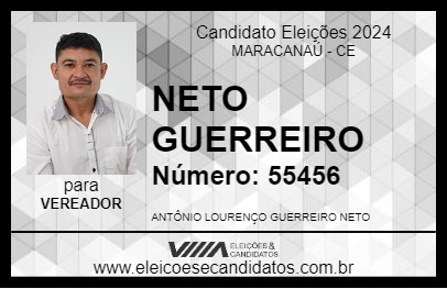 Candidato NETO GUERREIRO 2024 - MARACANAÚ - Eleições