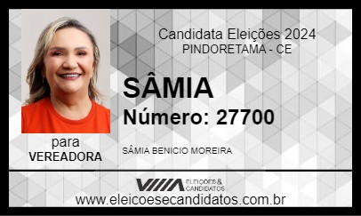 Candidato SÂMIA 2024 - PINDORETAMA - Eleições