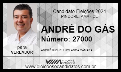 Candidato ANDRÉ DO GÁS 2024 - PINDORETAMA - Eleições