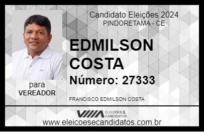 Candidato EDMILSON COSTA 2024 - PINDORETAMA - Eleições