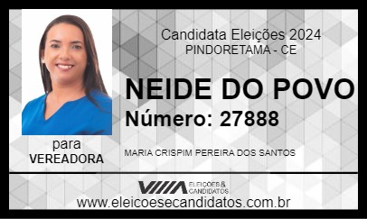 Candidato NEIDE DO POVO 2024 - PINDORETAMA - Eleições