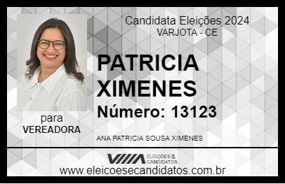 Candidato PATRICIA XIMENES 2024 - VARJOTA - Eleições