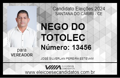 Candidato NEGO DO TOTOLEC 2024 - SANTANA DO CARIRI - Eleições